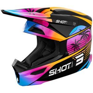Motokrosová helma Shot Furious Miami lesklá oranžová