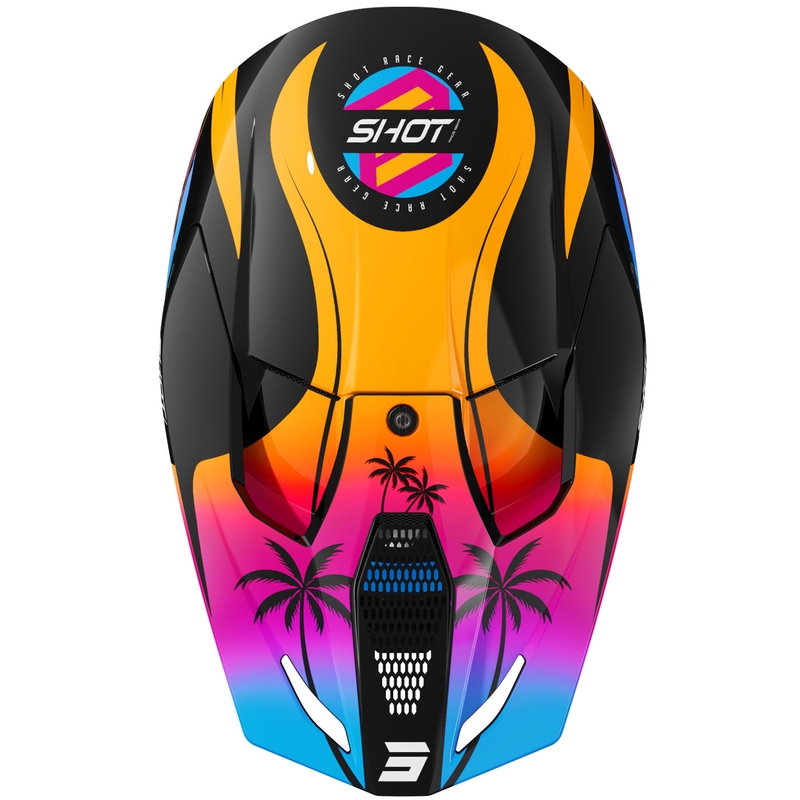 Shot Furious Miami motokrossz bukósisak fényes narancssárga