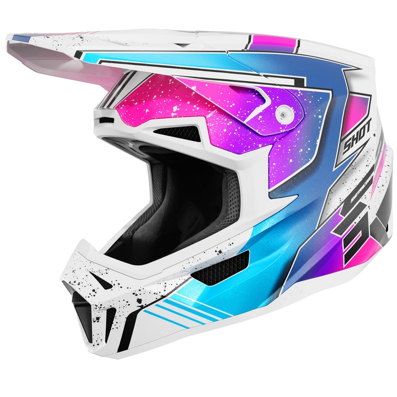 Shot Lite Racing motokrossz bukósisak gyöngyházfehér-rózsaszín