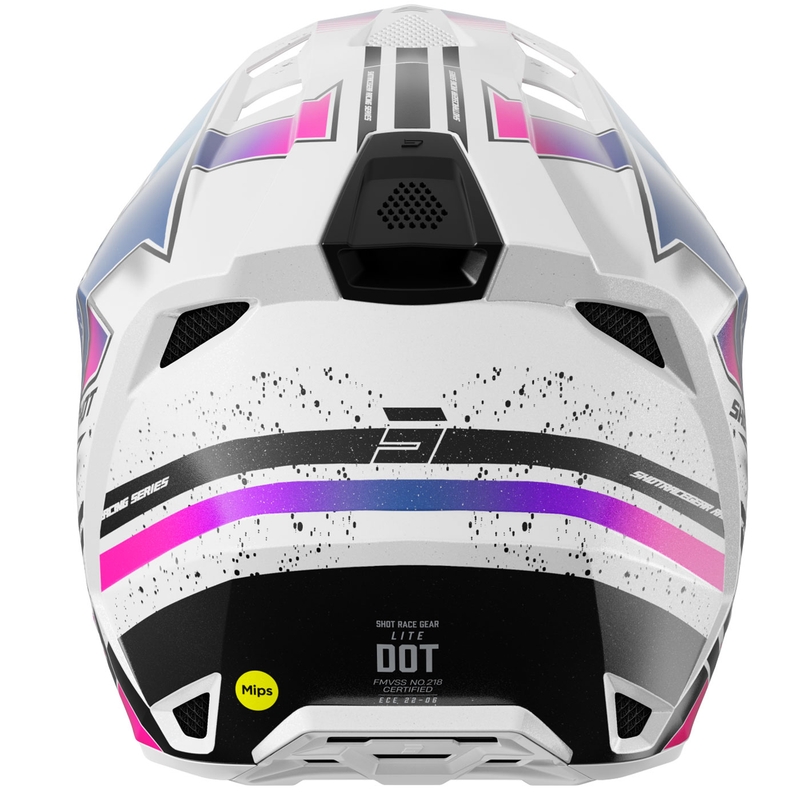Shot Lite Racing motokrossz bukósisak gyöngyházfehér-rózsaszín