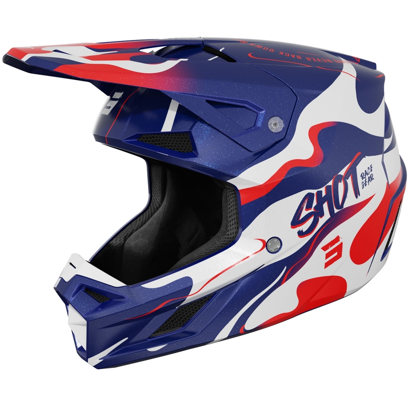 Shot Speed Beast motokrossz bukósisak gyöngyházkék-piros