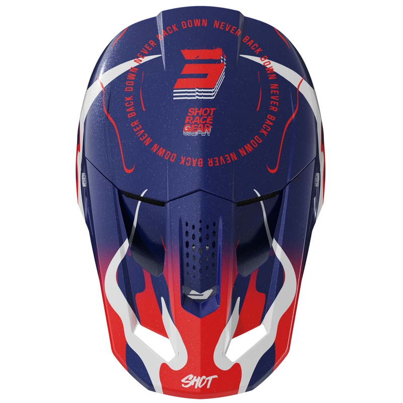 Shot Speed Beast motokrossz bukósisak gyöngyházkék-piros