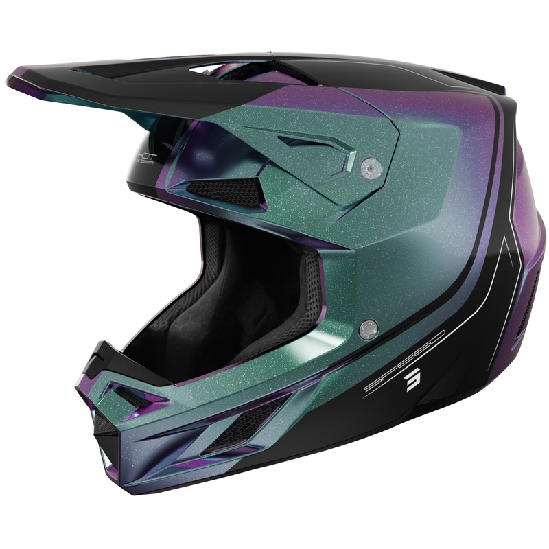 Shot Speed Fury motokrossz bukósisak fényes cameleon