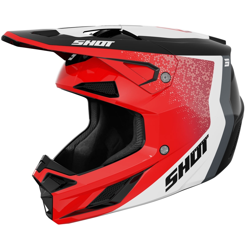 Shot Speed Hybrid motokrossz bukósisak fényes piros