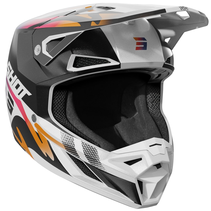 Shot Speed Wave motokrossz bukósisak gyöngyházfekete-fehér