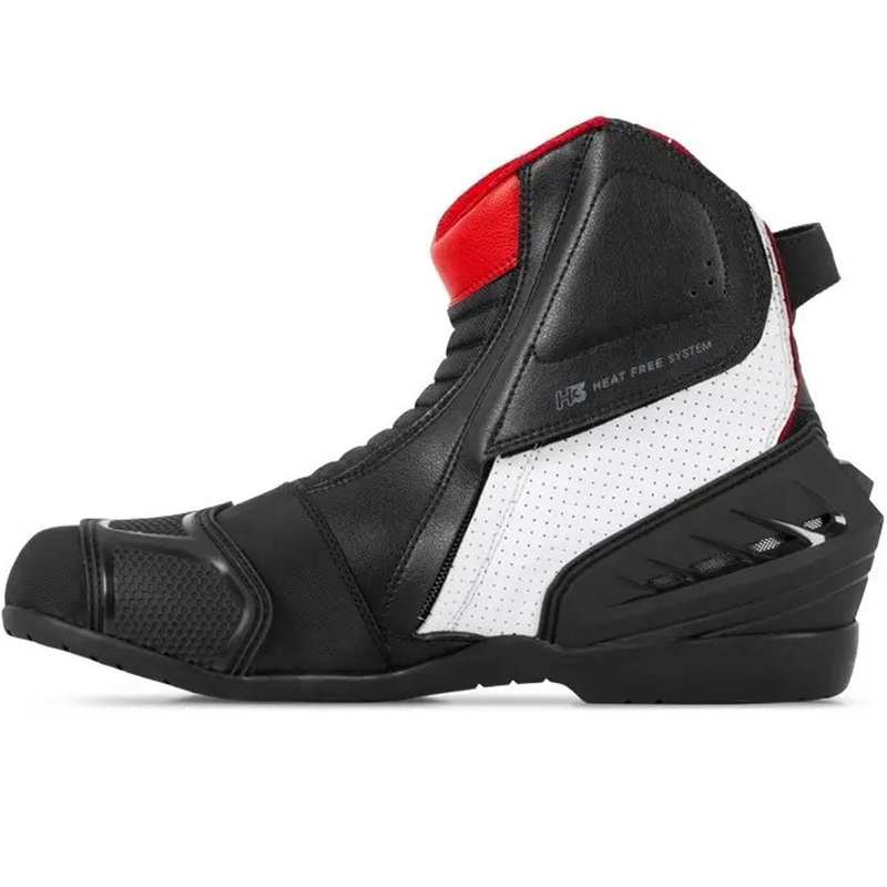 Shima SX-6 rövidszárú motoros csizma fekete-fehér-piros
