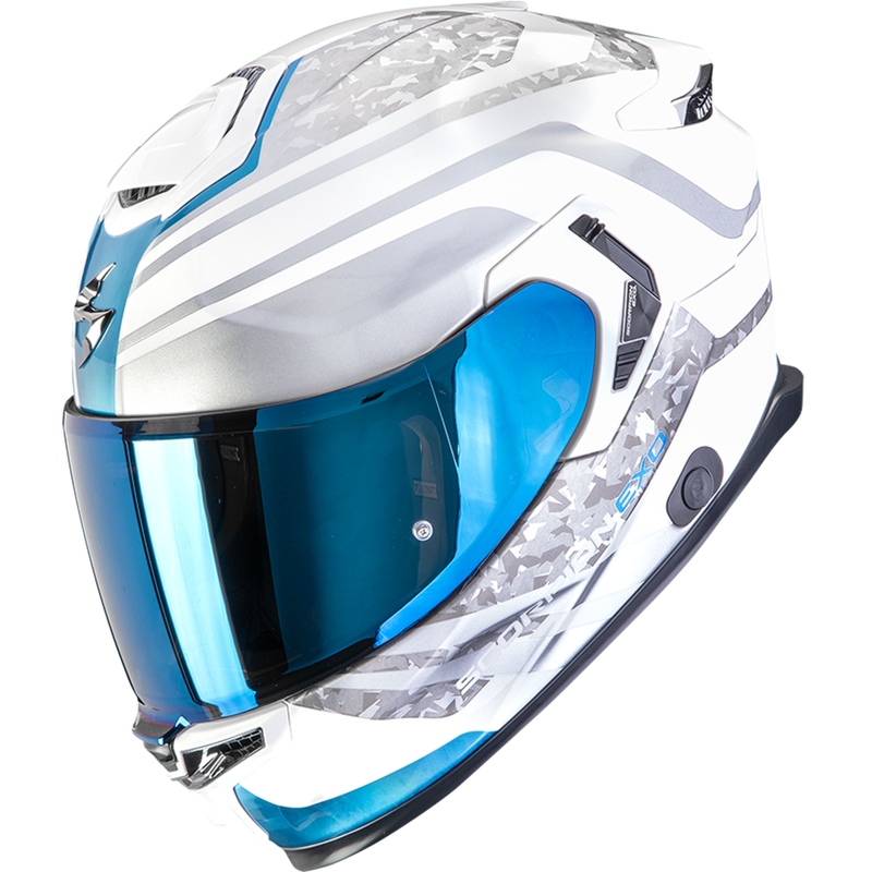 Scorpion EXO-GT SP Air Arten zárt motoros bukósisak fehér-kék