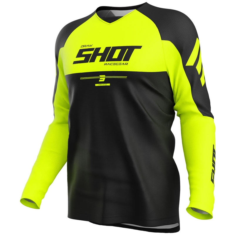 Shot Draw Private motokrossz mez fluo sárga
