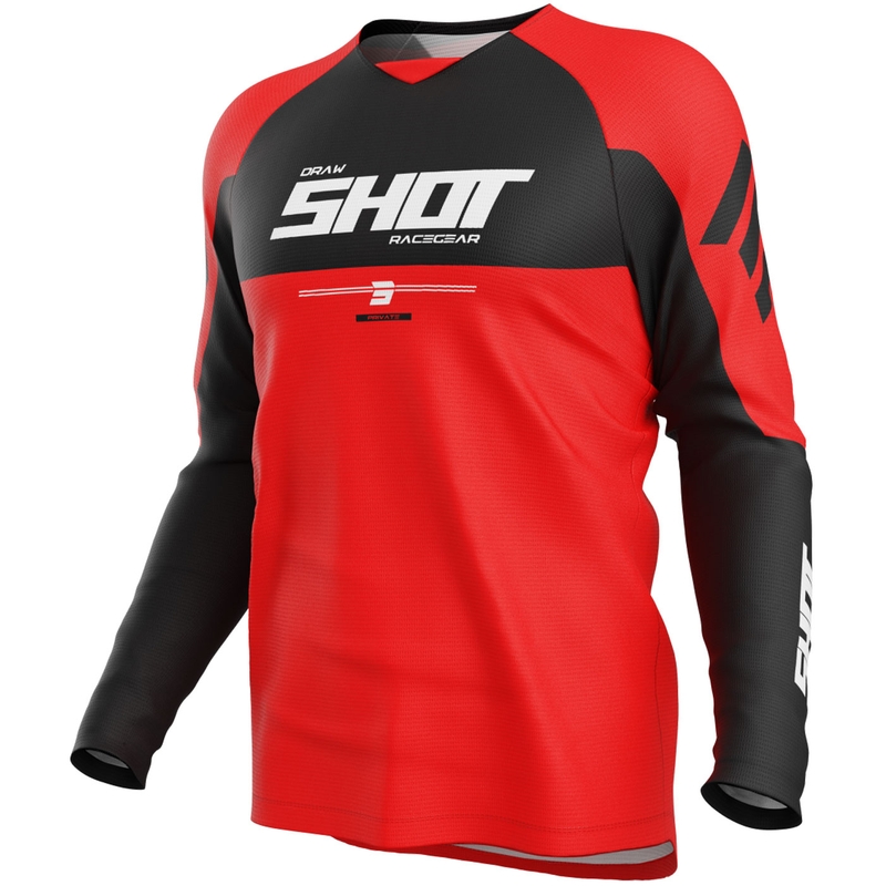 Shot Draw Private motokrossz mez piros