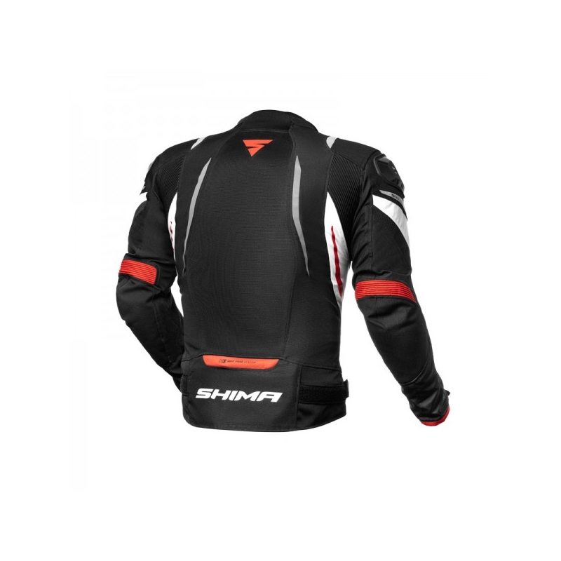Motoros kabát Shima Mesh Pro fekete-piros