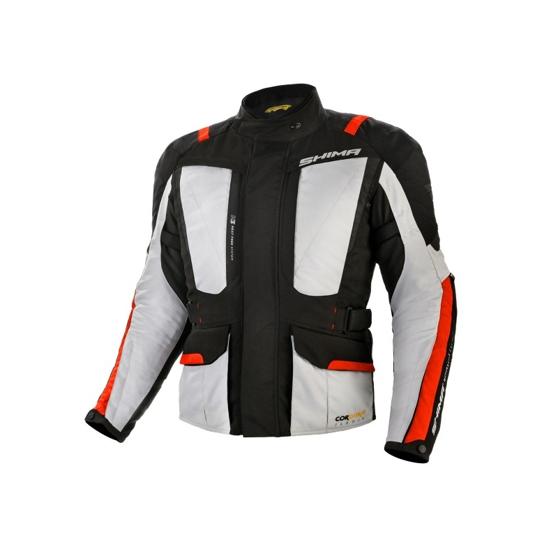 Shima Hero motoros kabát fekete-szürke-piros