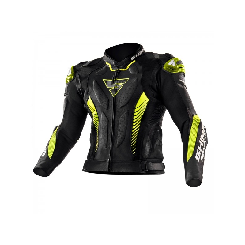 Shima Apex fekete fluo motoros kabát sárga