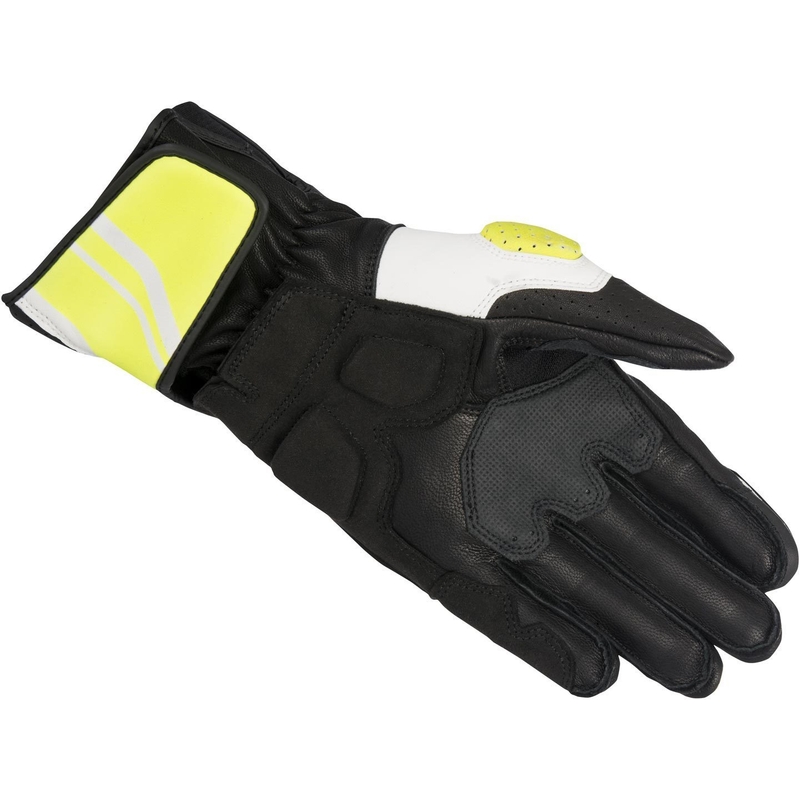 Alpinestars SP-8 motorkerékpár kesztyűk fekete-fehér-sárga