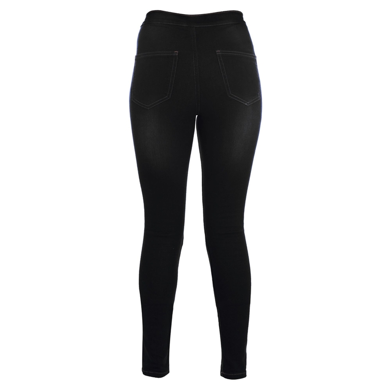 Női Oxford Jeggings leggings fekete