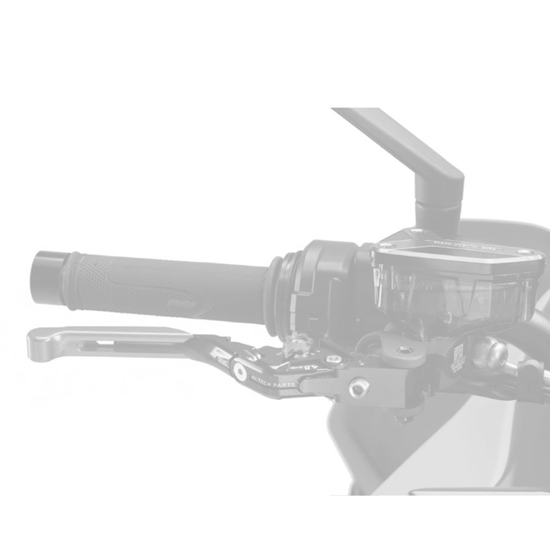 Clutch lever without adapter PUIG 4.0 extendable folding fekete/piros