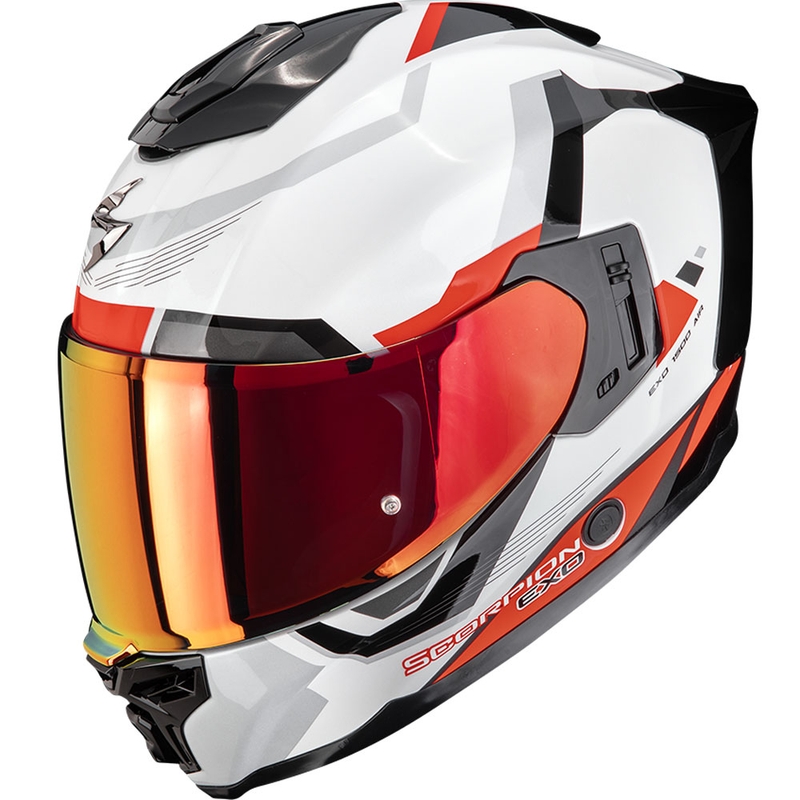 Scorpion EXO-1500 Air Arena zárt motoros bukósisak fehér-piros