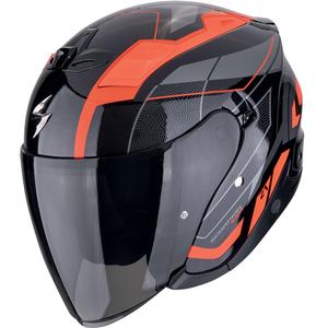Otevřená helma na motorku Scorpion EXO-Z1 VUE černo-červená