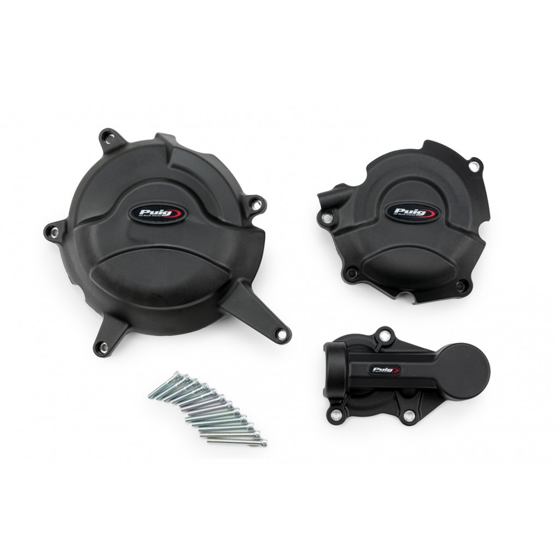Engine protective covers PUIG fekete included right, left and alternator caps