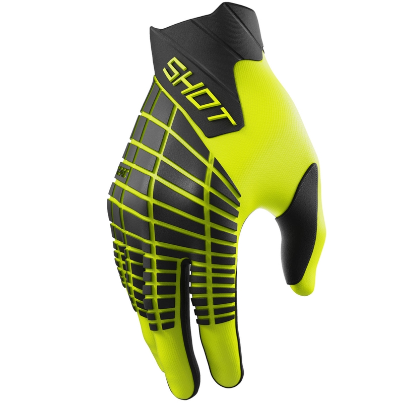 Shot Core Max motokrossz kesztyű fluo sárga