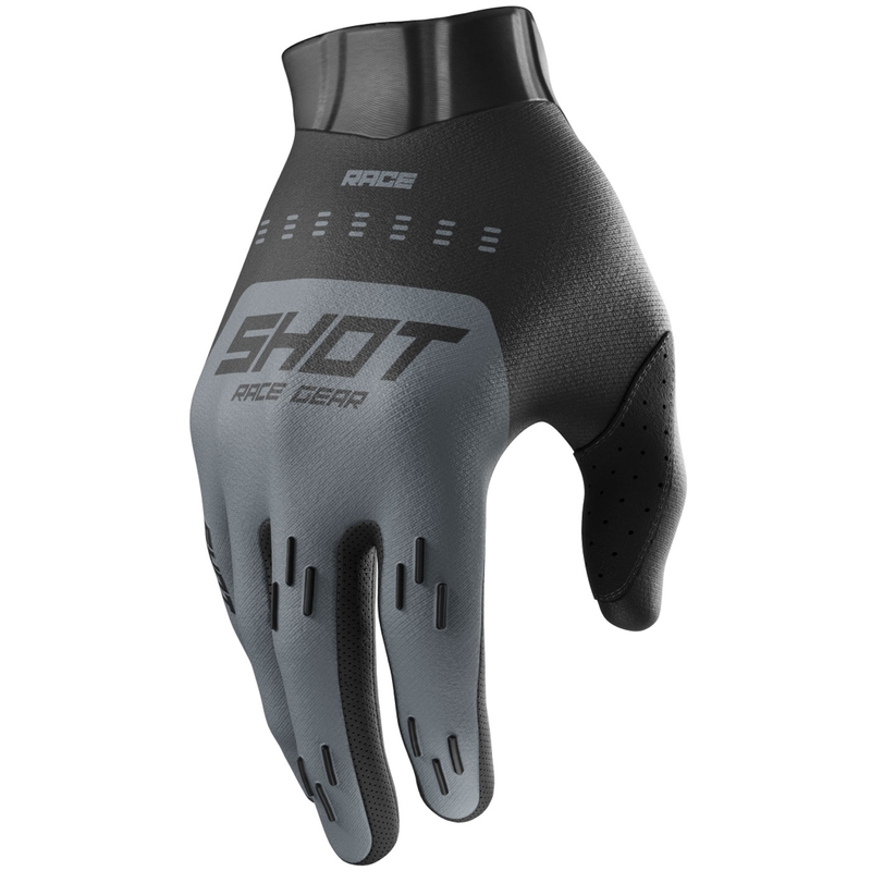 Shot Race Evo motokrossz kesztyű fekete-szürke