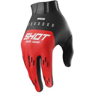 Motokrosové rukavice Shot Race Evo červené