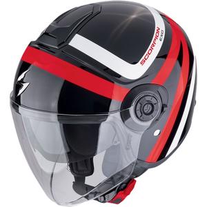 Scorpion EXO-CITY II RIVA nyitott motorkerékpár sisak fekete-piros