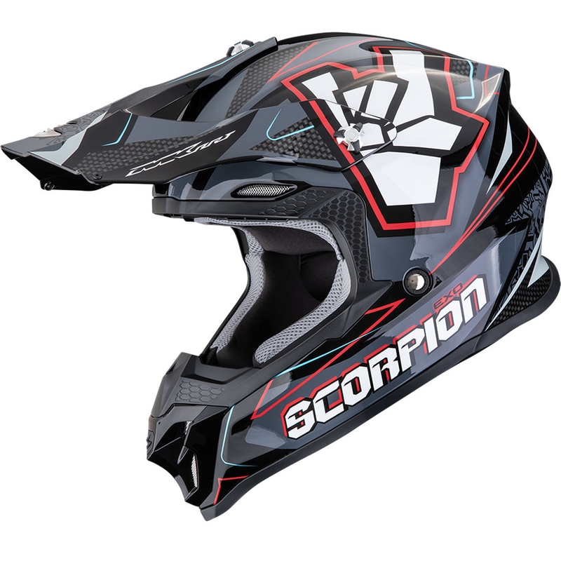 Scorpion VX-16 EVO Air ROK motokrossz bukósisak fekete-szürke-piros