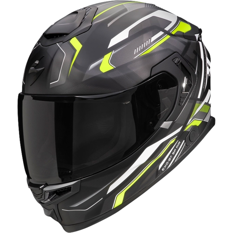 Scorpion EXO-GT SP Air Augusta zárt motoros bukósisak fekete-szürke-fluo sárga kiárusítás