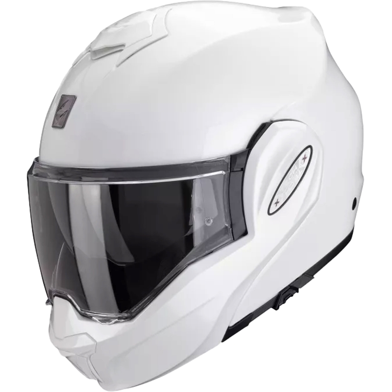 Scorpion EXO-TECH EVO PRO SOLID hátrahajtható-állú bukósisak gyöngyház fehér