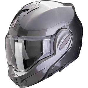 Scorpion EXO-TECH EVO PRO SOLID hátrahajtható-állú bukósisak metál szürke
