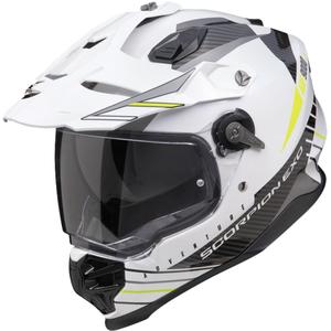 Enduro sisak Scorpion ADF-9000 Air Feat fehér-fekete-fluor sárga