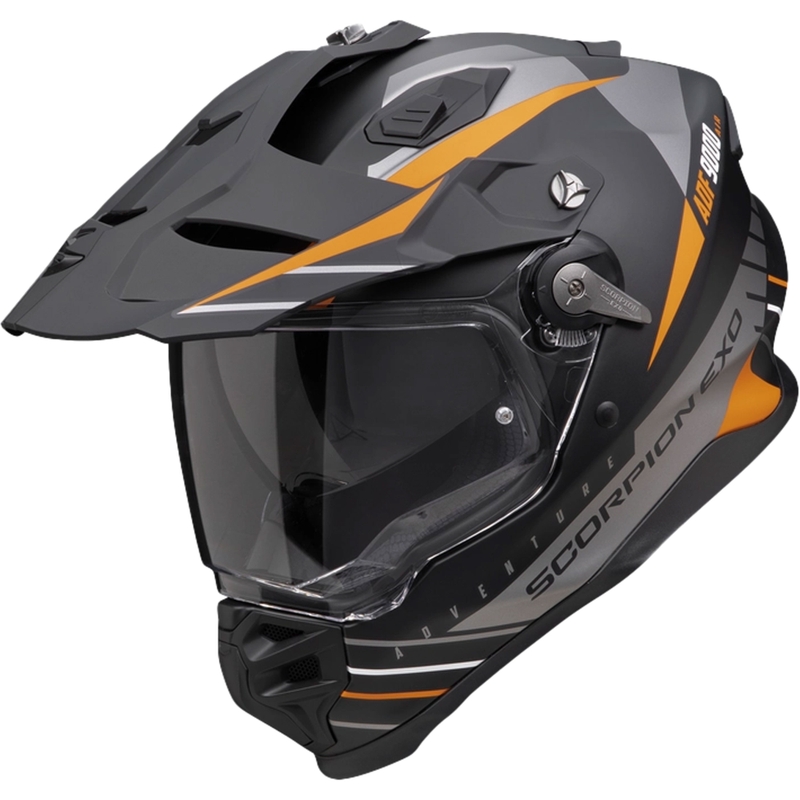 Scorpion ADF-9000 Air Feat enduro bukósisak matt fekete-ezüst-narancssárga
