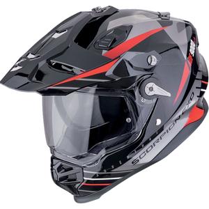 Scorpion ADF-9000 Air Feat enduro bukósisak fekete-ezüst-piros