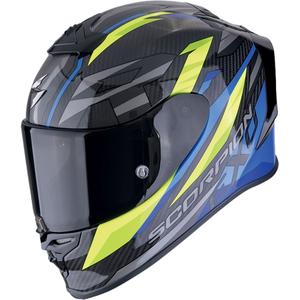 Scorpion EXO-R1 EVO CARBON AIR RUNNER zárt motoros bukósisak fekete-kék-fluo sárga