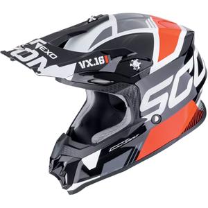 Scorpion VX-16 EVO AIR ANALOG motokrossz bukósisak fekete-piros
