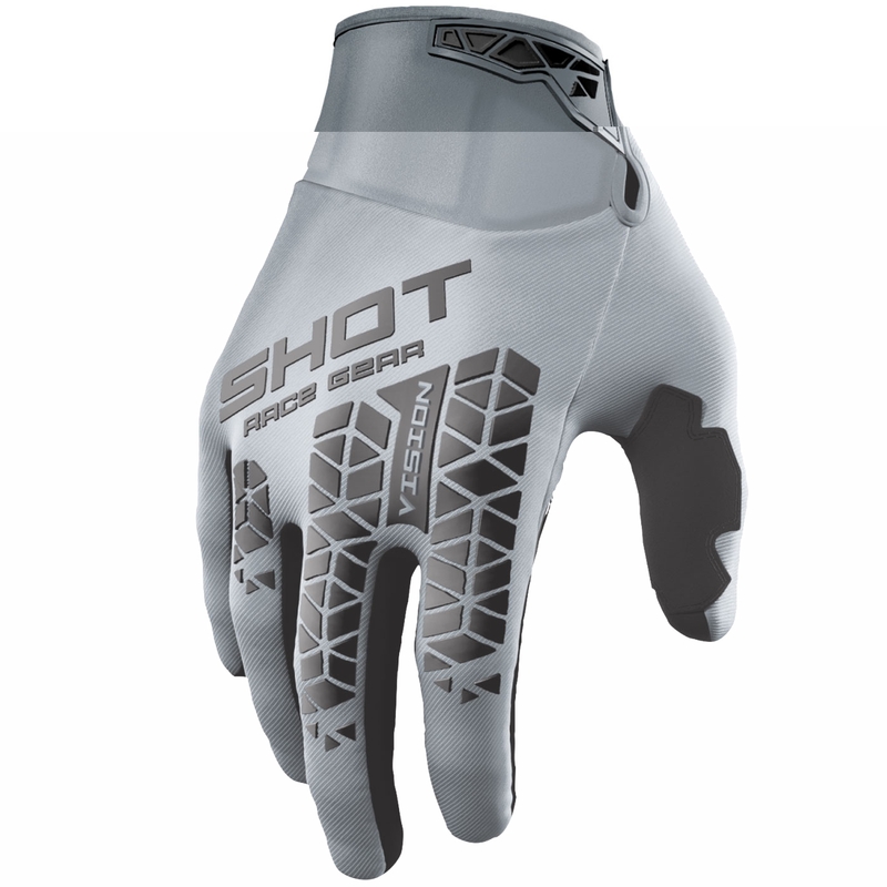 Shot Vision Tech motokrossz kesztyű szürke