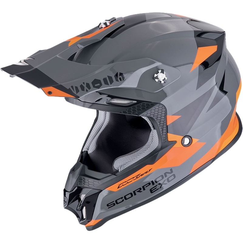 Scorpion VX-16 EVO AIR ROD motokrossz bukósisak szürke-narancssárga