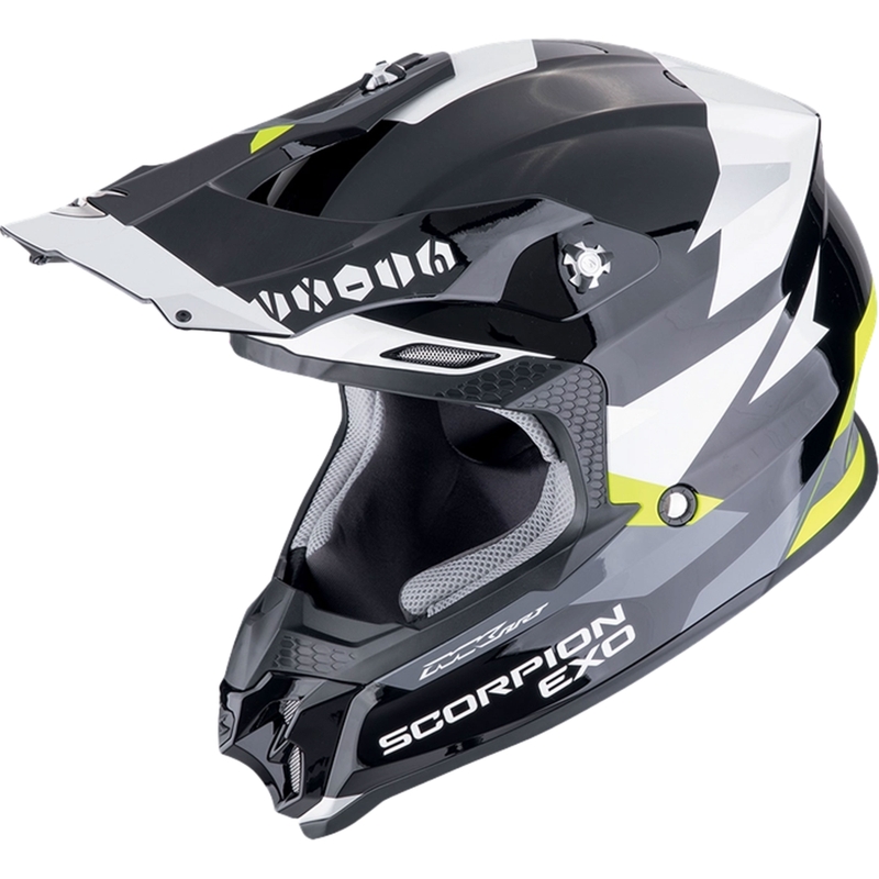 Scorpion VX-16 EVO AIR ROD motokrossz bukósisak fekete-fluo sárga