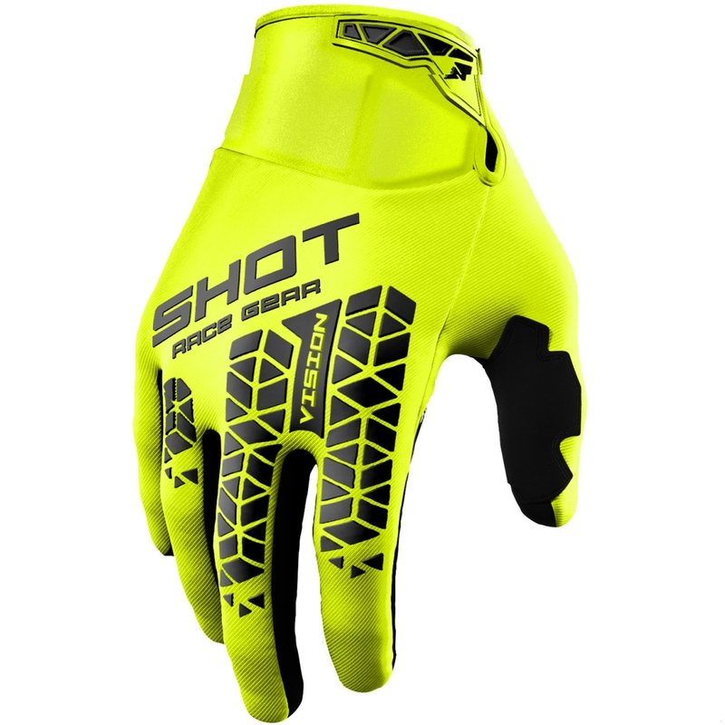 Shot Vision Tech motokrossz kesztyű fluo sárga