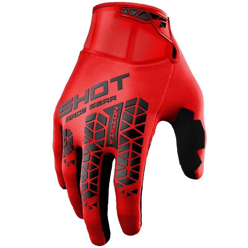 Shot Vision Tech motokrossz kesztyű piros