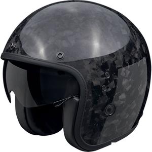 Scorpion Belfast EVO ONYX CARBON SOLID nyitott motoros bukósisak fekete