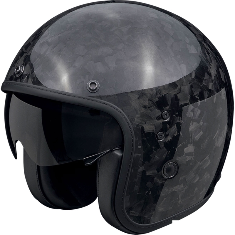 Scorpion Belfast EVO ONYX CARBON SOLID nyitott motoros bukósisak fekete