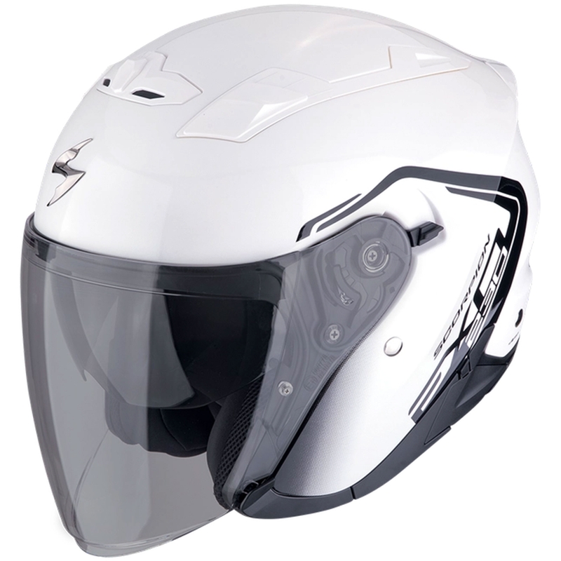 SCORPION EXO-230 CIT-E nyitott motoros bukósisak fehér-fekete