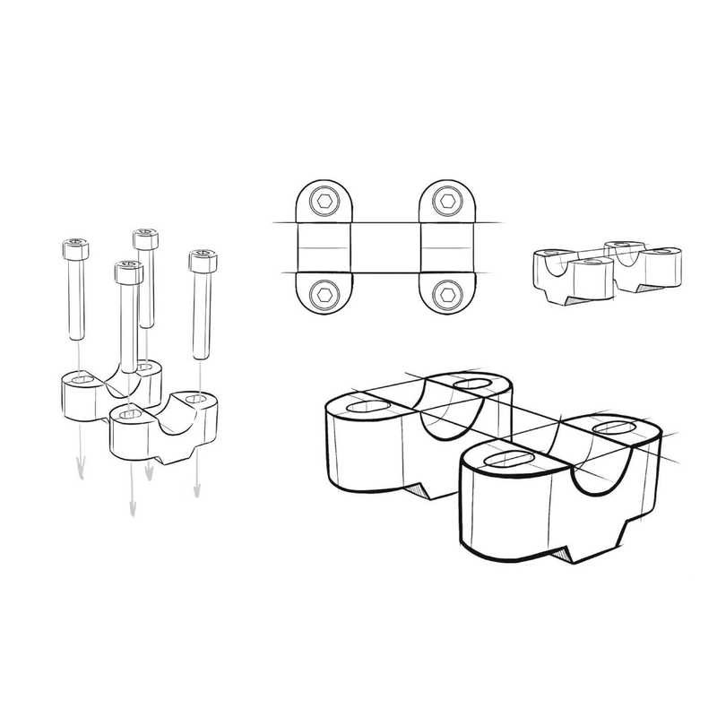 Risers PUIG ezüst height 25mm, d 39mm