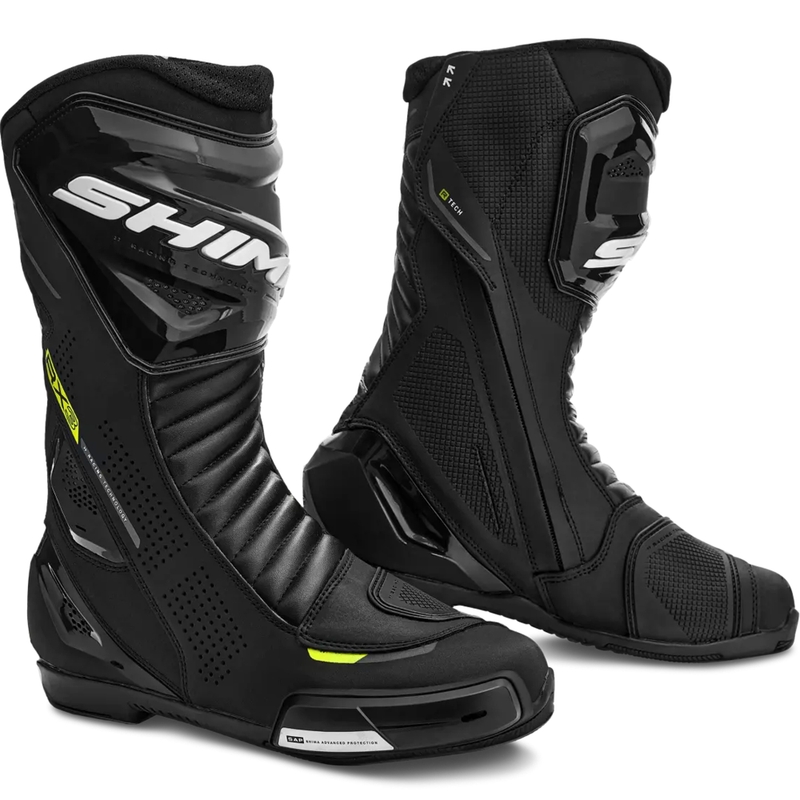 Shima RX-3 motoros csizma fekete-fluo sárga