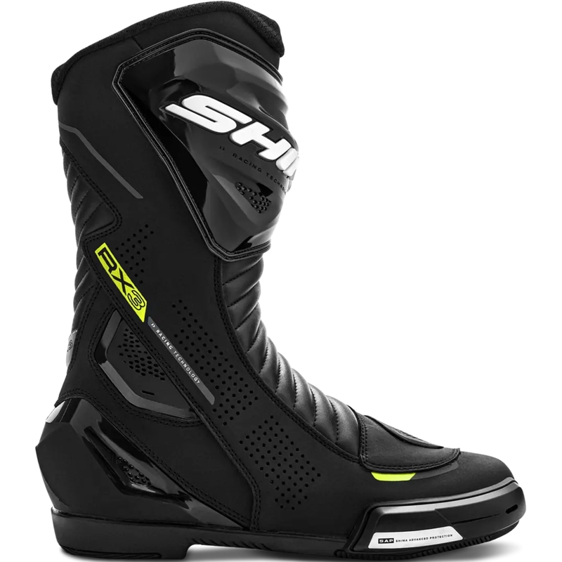 Shima RX-3 motoros csizma fekete-fluo sárga