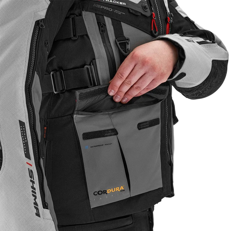 Shima Tracker motoros kabát világosszürke