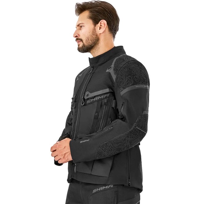 Shima Tracker motoros kabát fekete