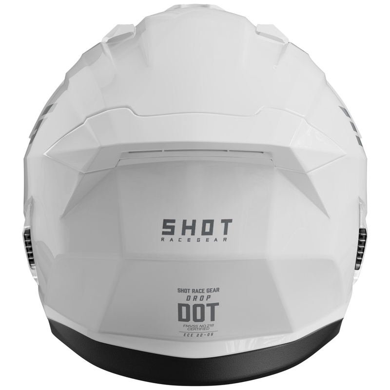 Shot Drop Solid nyitott motoros bukósisak fényes fehér