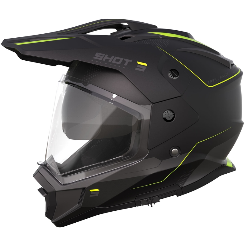 Shot Trek Max Vision Rally enduro motoros bukósisak matt fekete-fluo sárga